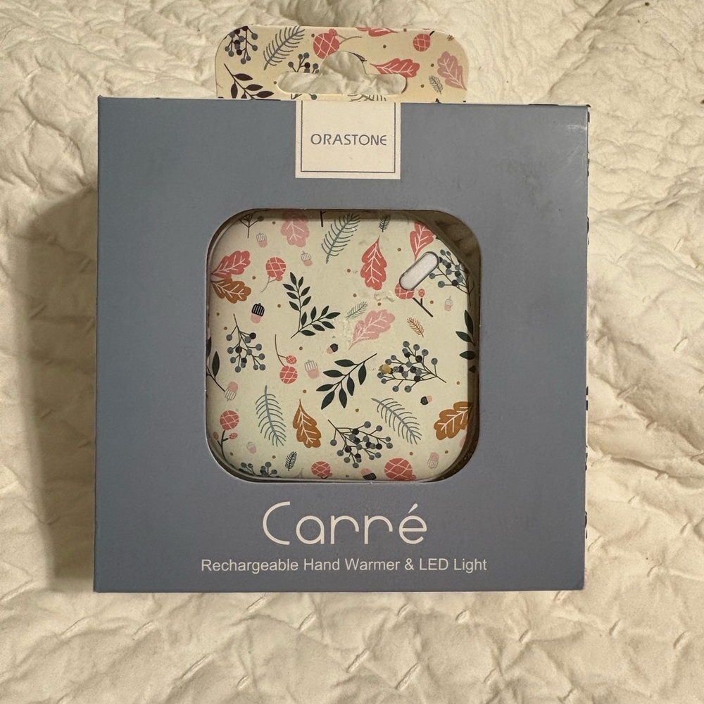 Orastone Carré Rechargeable Hand Warmer with LED Light
